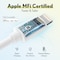 Overtime iOS Compatible Charger Set of 3, 10ft USBC iPhone Charger Cable, USB Type C to Lightning Cable, White OTDCIPUSBTC10WHX3 - alternate 8